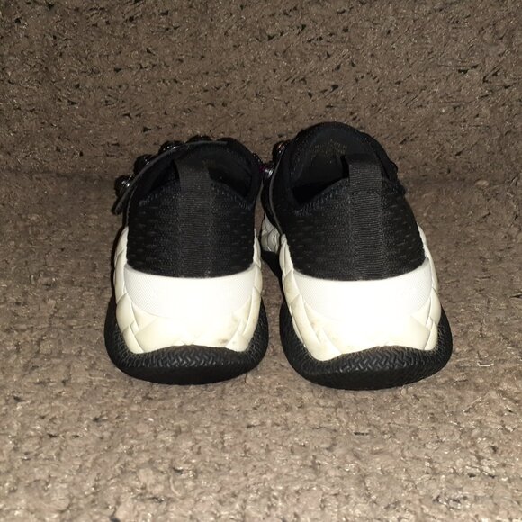 KURT GEIGER LONDON-Knit Jewel-Black-1.5" Platform-Colored Jewels-Sz 6-Excellent - Picture 6 of 8